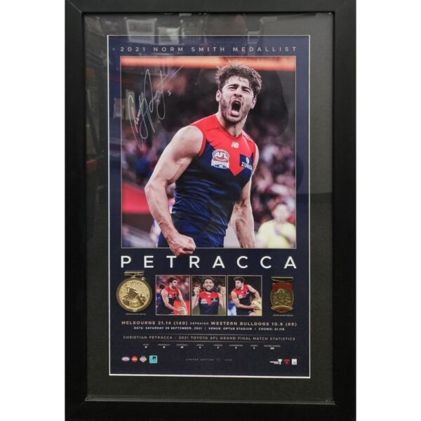 Melbourne Christian Petracca Signed Premiership Print