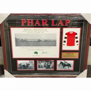 Jack Baker Signed Phar Lap Collage