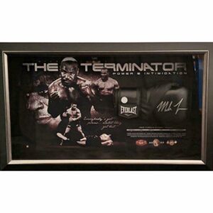 Mike Tyson Signed & Framed Glove Display