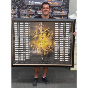 Glory Days Print Signed By Over 100 Greatest Hawks
