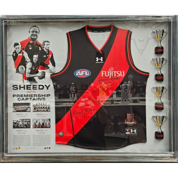 Essendon Premiership Legends Signed Guernsey Display