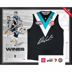 Port Adelaide Ollie Wines Signed Brownlow Jumper