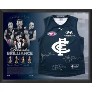 Carlton Triple Signed Brownlow Jumper