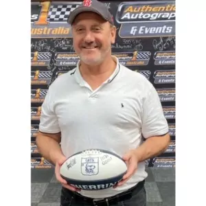 Geelong Gary Ablett Snr Signed Retro Heritage Sherrin Footy