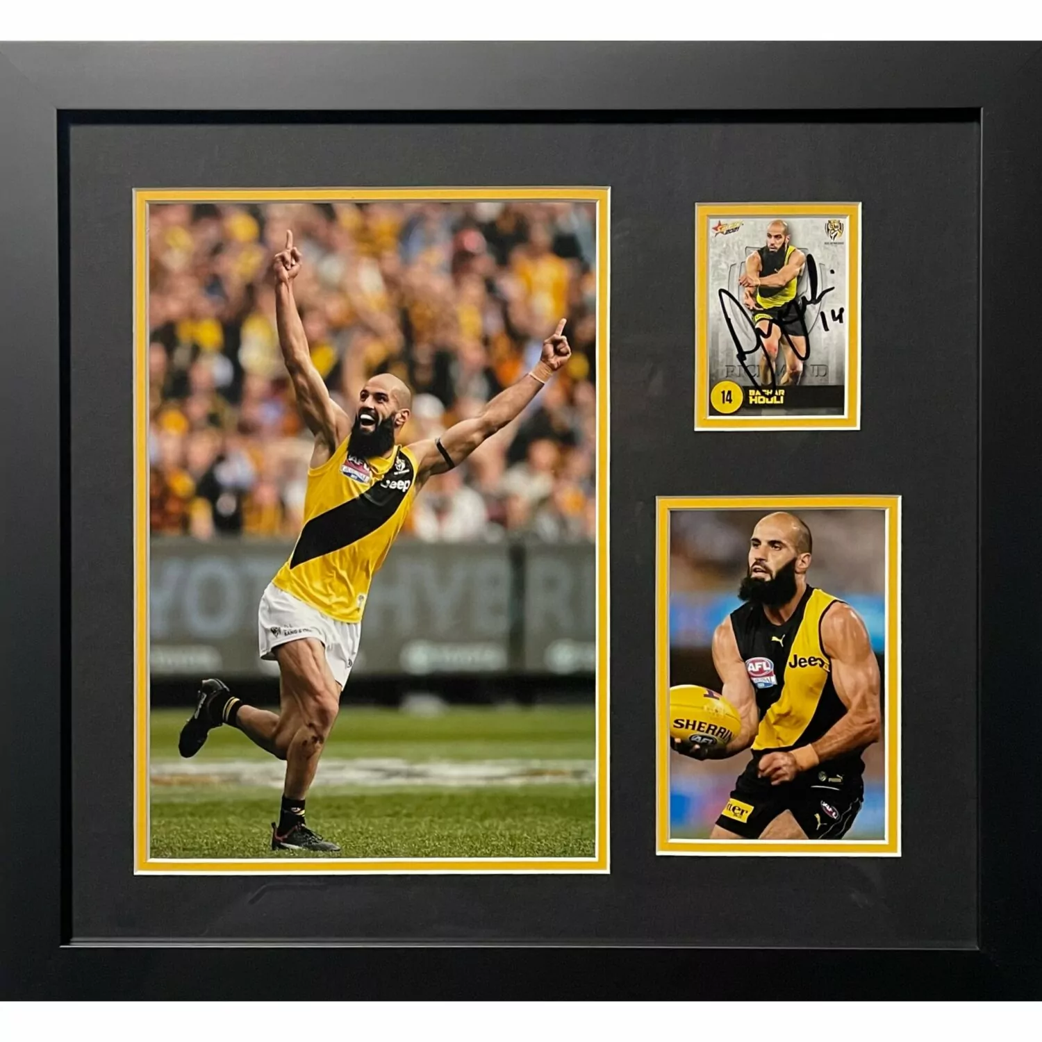 Richmond Bachar Houli Signed Card Collage