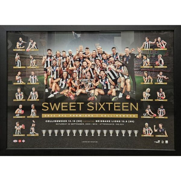 Collingwood Sweet Sixteen Premiership Print