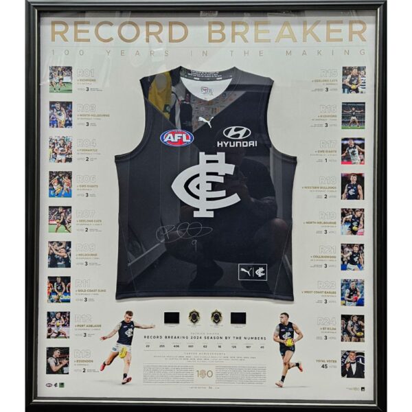 Patrick Cripps 2024 Deluxe Brownlow Medal Signed Guernsey