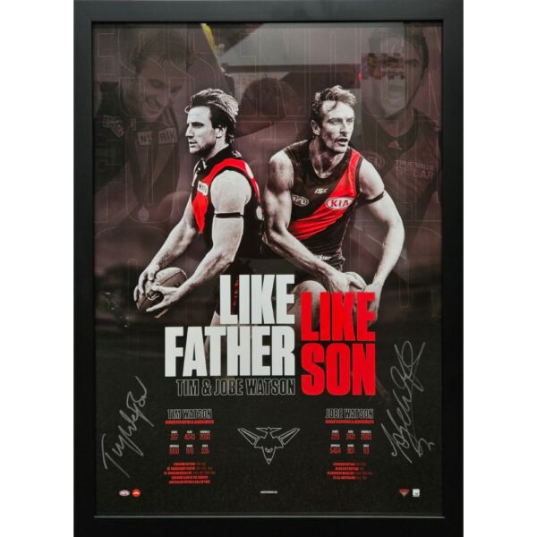 Essendon Tim & Jobe Watson Signed Print