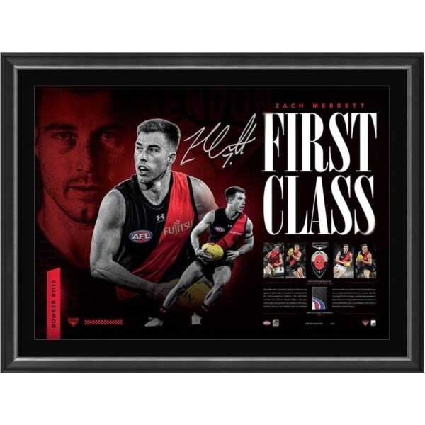 Essendon Zach Merrett Signed First Class Print