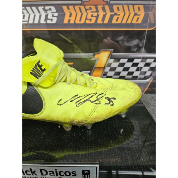 Collingwood Nick Daicos Signed & Match Worn Boot - Image 2