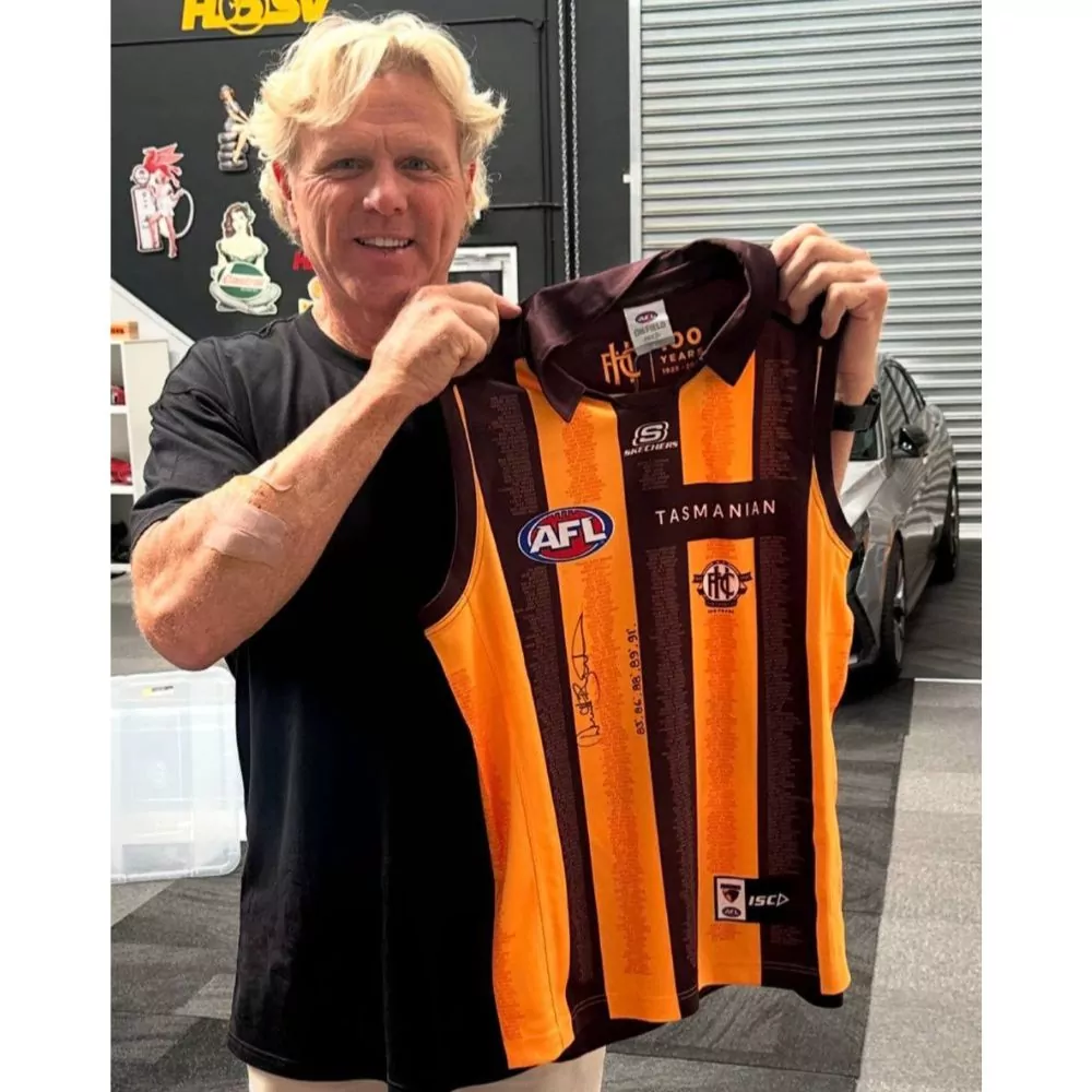 Hawthorn Dermott Brereton Signed 100 Years Jumper