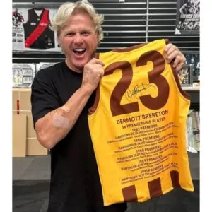 Hawthorn Dermott Brereton Signed 5x Premiership Jumper