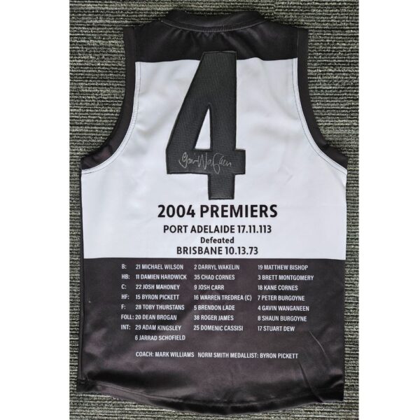 Port Adelaide Gavin Wanganeen Signed 2004 Premiers Jumper