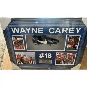 North Melbourne Wayne Carey Signed Framed Boot