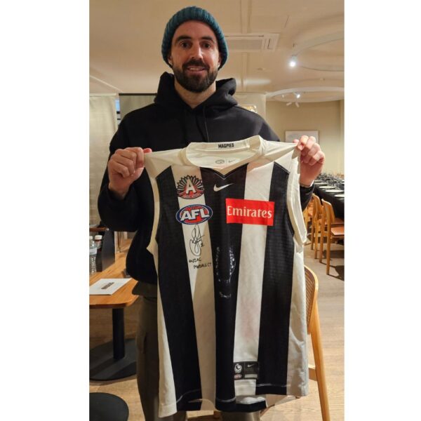 Collingwood Steele Sidebottom Signed 2025 Anzac Jumper