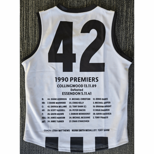 Collingwood Darren Millane 1990 Premiers Jumper