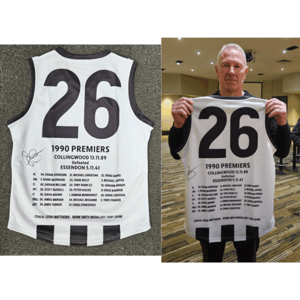 Collingwood Gavin Brown Signed 1990 Premiers Jumper