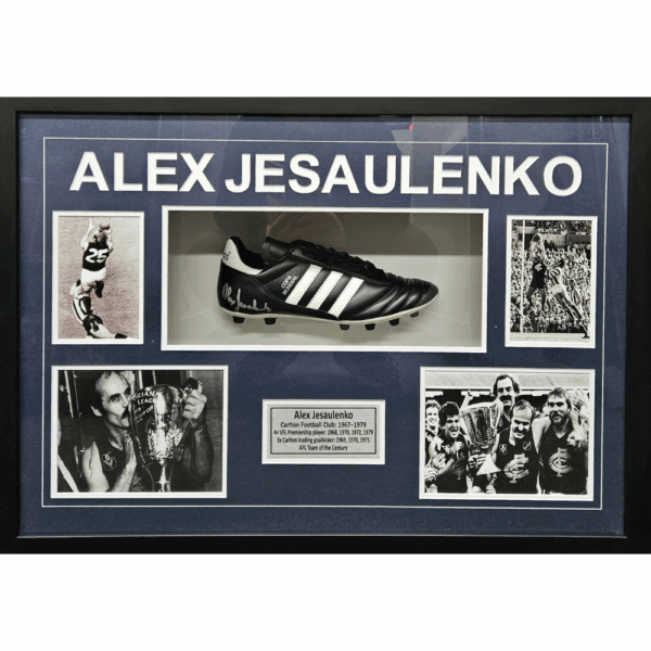 Carlton Alex Jesaulenko Signed Boot