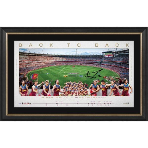 Brisbane Lions Dayne Zorko 2025 Premiers Signed Panoramic