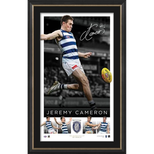 Geelong Jeremy Cameron Signed Coleman Medal Icon Series Print