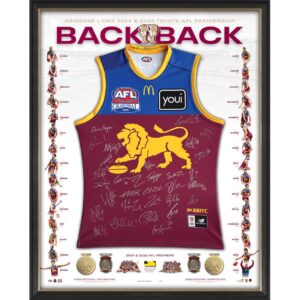 Brisbane Lions Back to Back 2024 & 2025 Team Signed Guernsey