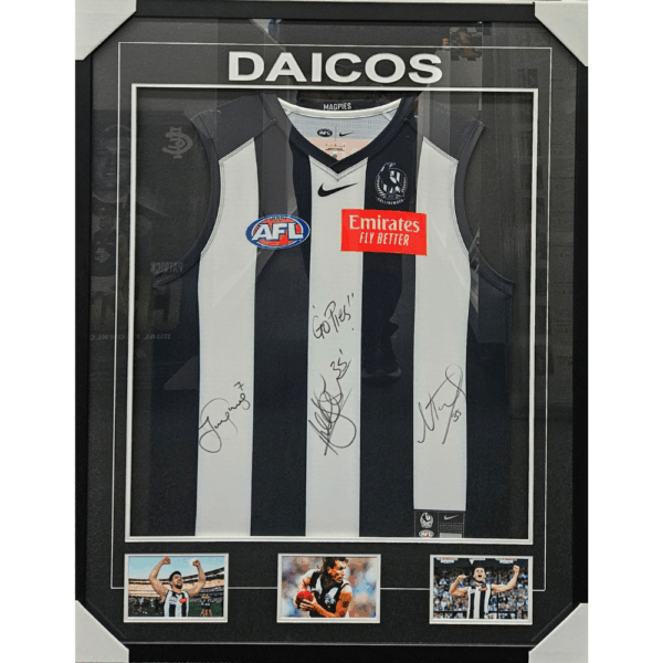 Collingwood Peter Josh & Nick Daicos Signed Jumper