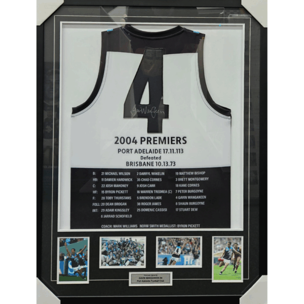 Port Adelaide Gavin Wanganeen Signed 2004 Premiers Jumper